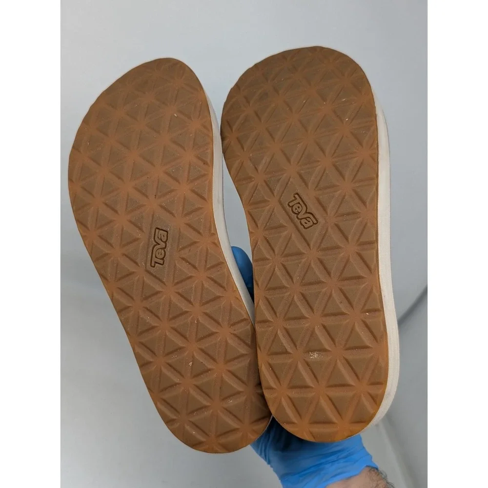 Teva Women's Size 9 Midform Universal Tan Leather‎ Platform Sandals 1090873